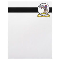 WORLDS GREATEST PILOT MEN CARTOON LETTERHEAD