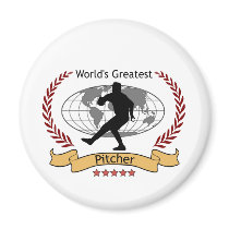 World's Greatest Pitcher magnets by Ever_after World's Greatest Pitcher magnets
