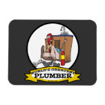 WORLDS GREATEST PLUMBER III MEN CARTOON magnets