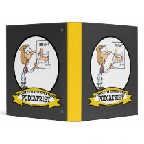 WORLDS GREATEST PODIATRIST WOMEN CARTOON 3 RING BINDER