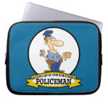 WORLDS GREATEST POLICEMAN MEN CARTOON LAPTOP COMPUTER SLEEVE