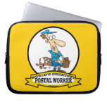 WORLDS GREATEST POSTAL WORKER MEN CARTOON LAPTOP COMPUTER SLEEVE