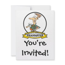 WORLDS GREATEST PRANKSTER MEN CARTOON ANNOUNCEMENT
