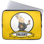 WORLDS GREATEST PRIEST MEN CARTOON COMPUTER SLEEVE