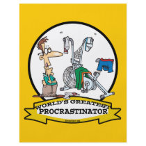 WORLDS GREATEST PROCRASTINATOR MEN CARTOON FLYER