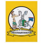 WORLDS GREATEST PROCRASTINATOR MEN CARTOON flyers