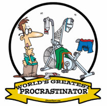 WORLDS GREATEST PROCRASTINATOR MEN CARTOON CUT OUT