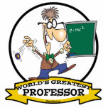 WORLDS GREATEST PROFESSOR MEN CARTOON ACRYLIC CUT OUTS
