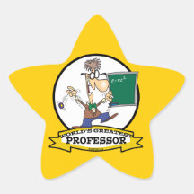 WORLDS GREATEST PROFESSOR MEN CARTOON STICKERS
