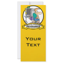 WORLDS GREATEST PROGRAMMER MEN CARTOON CUSTOM RACK CARDS