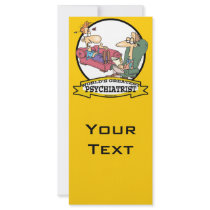 WORLDS GREATEST PSYCHIATRIST CARTOON CUSTOM RACK CARDS