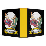 WORLDS GREATEST PSYCHOLOGIST MEN CARTOON 3 RING BINDERS