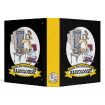 WORLDS GREATEST RADIOLOGIST MEN CARTOON 3 RING BINDER
