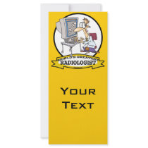 WORLDS GREATEST RADIOLOGIST MEN CARTOON RACK CARD DESIGN