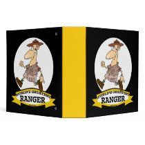 WORLDS GREATEST RANGER II MEN CARTOON 3 RING BINDER