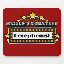 World's Greatest Receptionist mousepads by greatestjobsgifts World's Greatest Receptionist mousepads