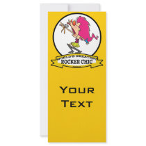 WORLDS GREATEST ROCKER CHIC CARTOON CUSTOM RACK CARDS