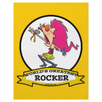 WORLDS GREATEST ROCKER FEMALE CARTOON FULL COLOR FLYER