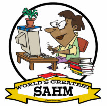 WORLDS GREATEST SAHM WOMEN CARTOON PHOTO CUT OUT