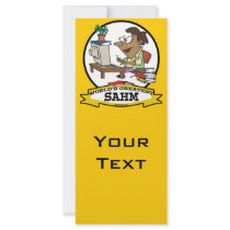 WORLDS GREATEST SAHM WOMEN CARTOON CUSTOM RACK CARD