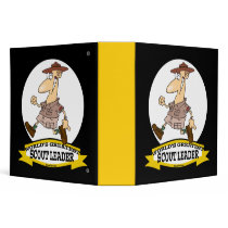 WORLDS GREATEST SCOUT LEADER MEN CARTOON 3 RING BINDER