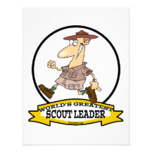 WORLDS GREATEST SCOUT LEADER MEN CARTOON ANNOUNCEMENT