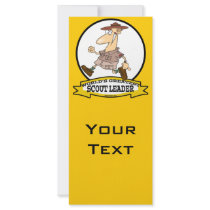 WORLDS GREATEST SCOUT LEADER MEN CARTOON RACK CARD TEMPLATE