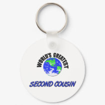 World's Greatest Second Cousin keychains by familytshirts World's Greatest Second Cousin keychains