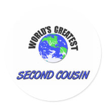 World's Greatest Second Cousin stickers by familytshirts World's Greatest Second Cousin stickers