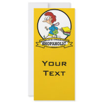 WORLDS GREATEST SHOPAHOLIC WOMEN CARTOON RACK CARDS
