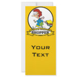 WORLDS GREATEST SHOPPER WOMEN CARTOON CUSTOM RACK CARD