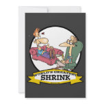 WORLDS GREATEST SHRINK MEN CARTOON CUSTOM ANNOUNCEMENTS