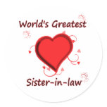 World's Greatest sister-in-law stickers