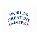 Worlds Greatest Sister Post Card