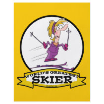 WORLDS GREATEST SKIER WOMEN CARTOON FULL COLOR FLYER