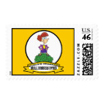 WORLDS GREATEST SMALL BUSINESS OWNER WOMAN CARTOON POSTAGE