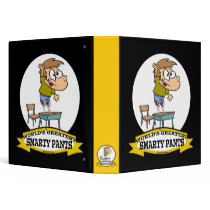 WORLDS GREATEST SMARTY PANTS BOY CARTOON VINYL BINDERS