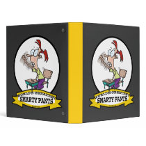 WORLDS GREATEST SMARTY PANTS CARTOON VINYL BINDERS