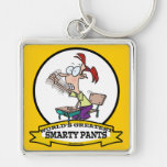 WORLDS GREATEST SMARTY PANTS CARTOON KEY CHAINS