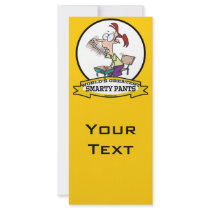 WORLDS GREATEST SMARTY PANTS CARTOON RACK CARD DESIGN
