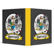 WORLDS GREATEST SMARTY PANTS MEN CARTOON 3 RING BINDER