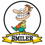 WORLDS GREATEST SMILER MEN CARTOON PHOTO CUT OUT