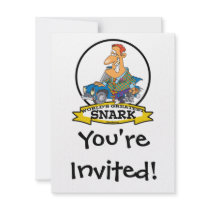 WORLDS GREATEST SNARK MEN CARTOON PERSONALIZED INVITATIONS