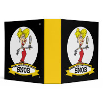 WORLDS GREATEST SNOB WOMEN CARTOON VINYL BINDERS