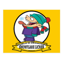 WORLDS GREATEST SNOWFLAKE LICKER KIDS CARTOON POSTCARDS