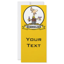 WORLDS GREATEST SOMMELIER CARTOON CUSTOM RACK CARD