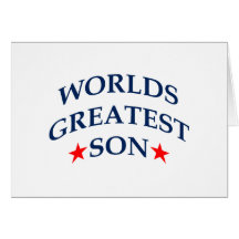 World's Greatest Son Greeting Card