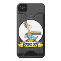 WORLDS GREATEST SOUND GUY MEN CARTOON ID IPHONE 4 COVER