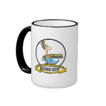 WORLDS GREATEST SOUND GUY MEN CARTOON COFFEE MUGS