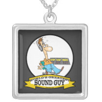 WORLDS GREATEST SOUND GUY MEN CARTOON JEWELRY